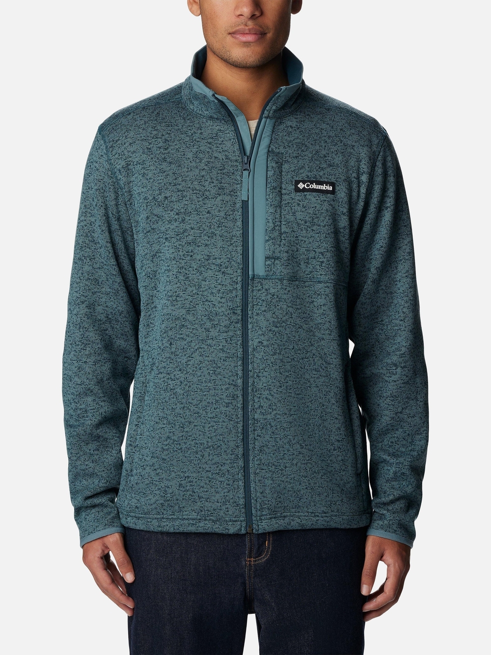 Columbia Men's Teal Heather Full-Zip Fleece Jacket 3XLT Tall💥